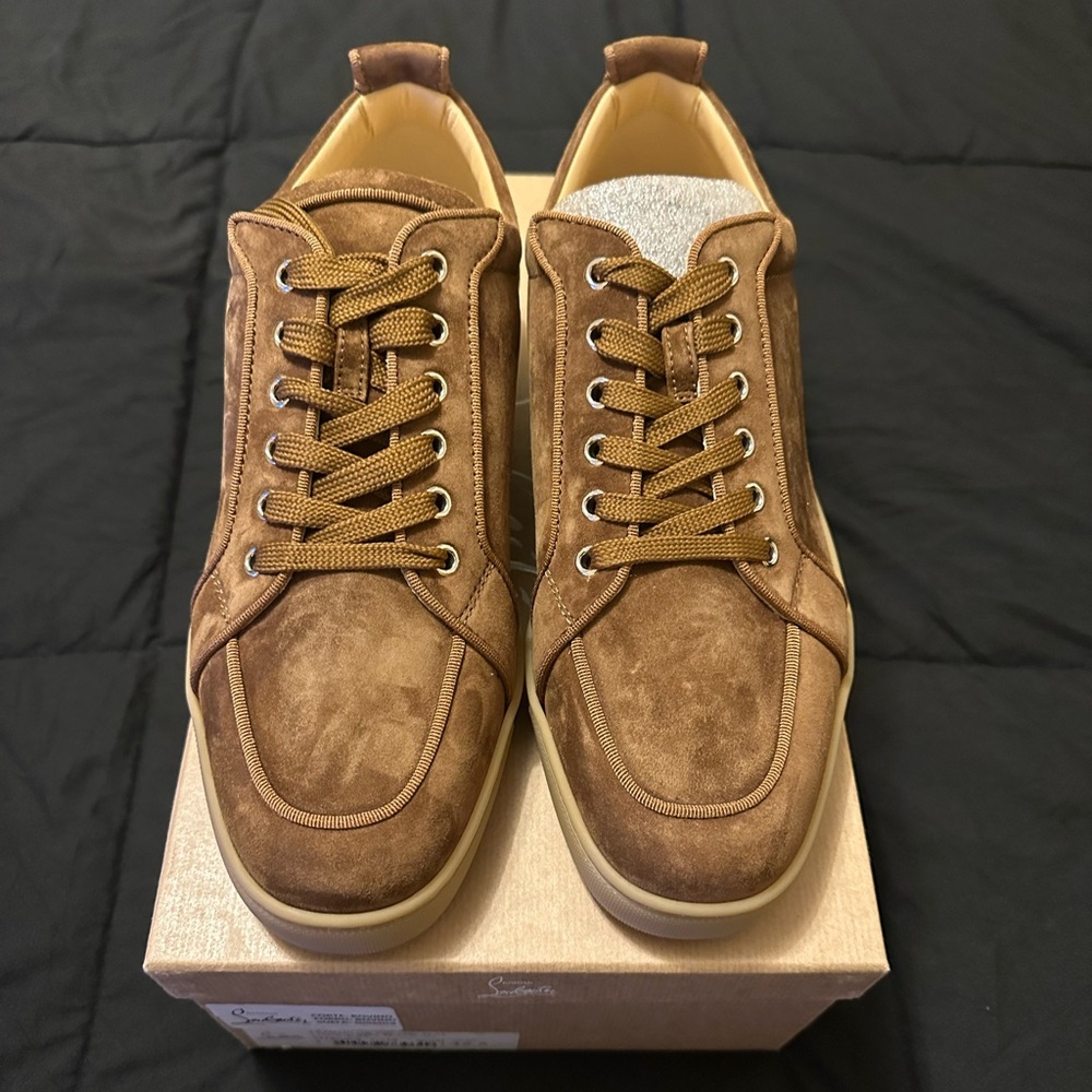 Christian Louboutin Tan Suede Sneakers